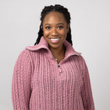 Simply Southern So Soft Quarter Zip Sweater for Women in Plum