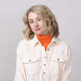 Simply Southern Waffle Knit Shacket for Women in Parchment Cream 