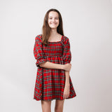 Simply Southern Youth Holiday Dress for Girls in Plaid