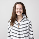 Simply Southern Youth Luxe Quarter Zip Front Pullover for Girls in Pavement