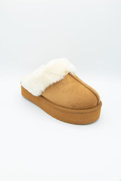 Soda Darwin Platform Slipper for Women in Tan