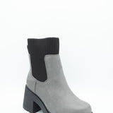 Soda Super Platform Booties for Women in Charcoal