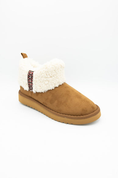 Soda Kolton Cozy Booties for Women in Tan