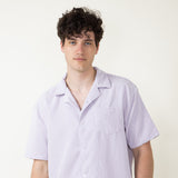 Corduroy Button Up Shirt for Men in Dusty Lilac