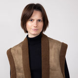 Suede Vest for Women in Brown