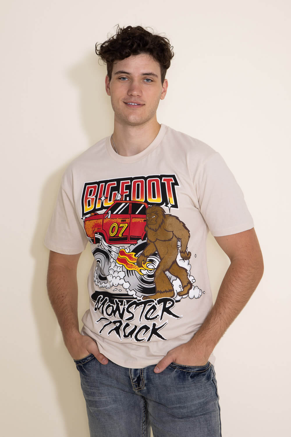 Big Foot Graphic T-Shirt for Men in Natural | DT1P31S-NATURAL – Glik's
