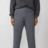 Sweater Stretch Pants for Women in Charcoal Mix