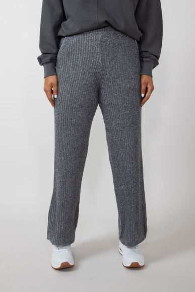 Sweater Stretch Pants for Women in Charcoal Mix