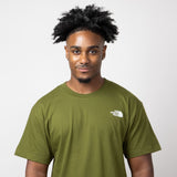 The North Face Box Fit T-Shirt for Men in Forest Olive 