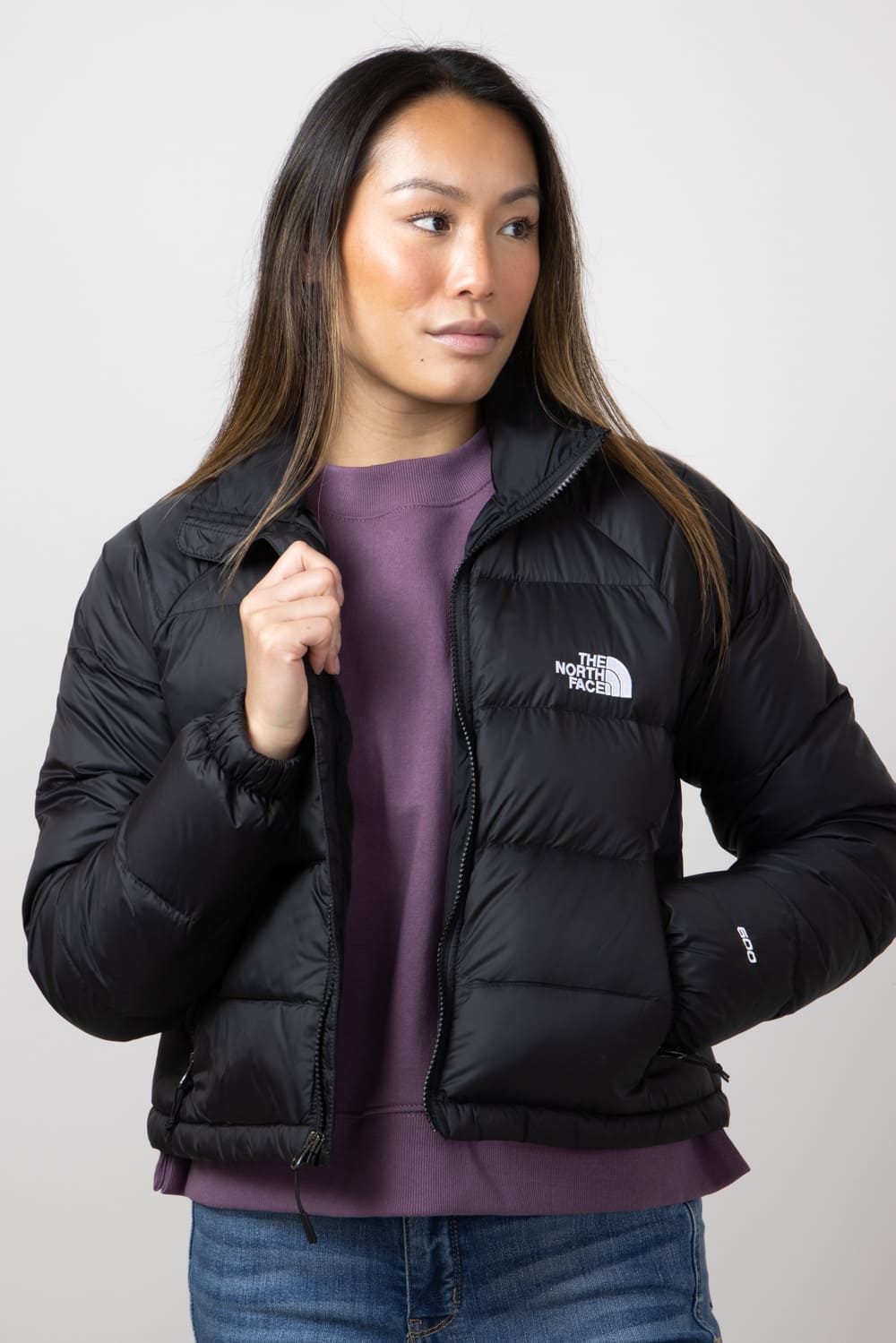 North face womens long black coat best sale