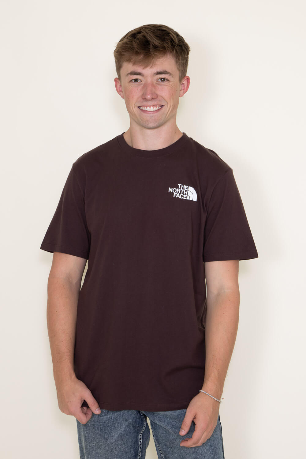 The North Face Box Logo T-Shirt for Men in Brown | NF0A812H