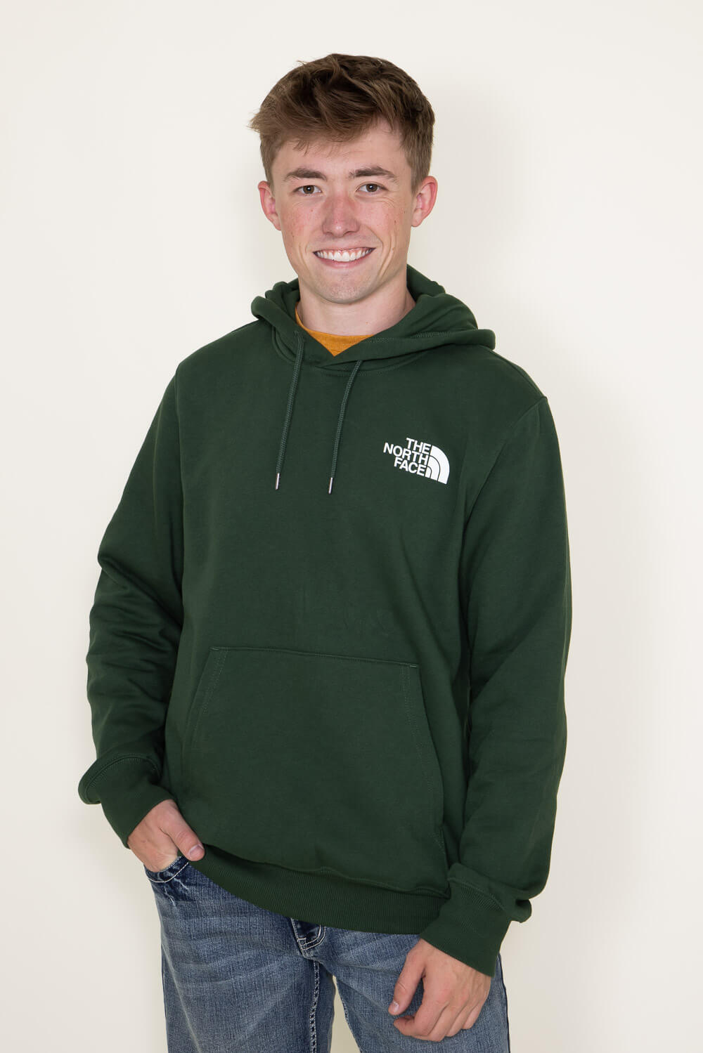 The North Face Box NSE Pullover Hoodie for Men in Green | NF0A7UNS