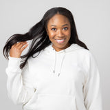 The North Face Evolution Hoodie for Women in White Dune