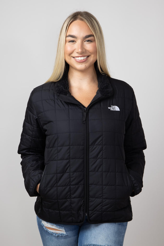 New The North Face women’s jacket Large gray deals quilted style