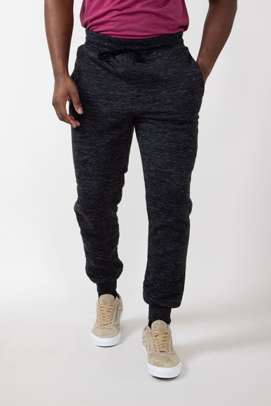 Sherpa Lined Joggers for Men in Black