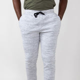 Sherpa Lined Joggers for Men in White