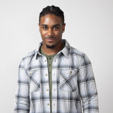 Thread & Supply Clark Shirt for Men in Black Grey Plaid