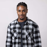 Thread & Supply Clark Shirt for Men in Grey Black Plaid