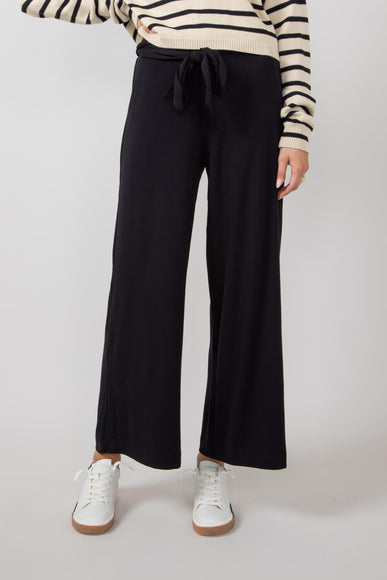 Wide Leg Bow Tie Pants for Women in Black