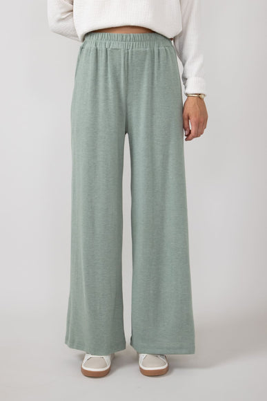 Wide Leg Lounge Pants for Women in Olive