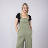 Pouch Pocket Overall Onesie Jumpsuit for Women in Sage