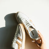 Gola Hurricane Suede Sneakers for Women in White/ Light Caramel/Gold