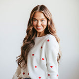 Miracle Heart Sweater for Women in White