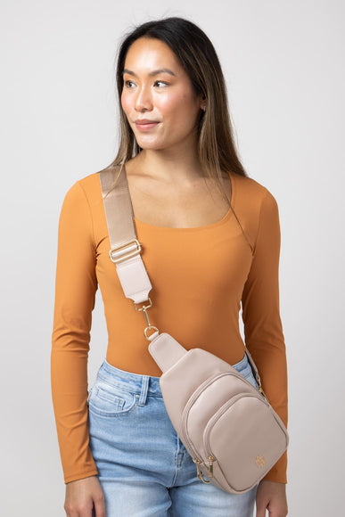 Simply Southern Sling Bag in Almond Tan