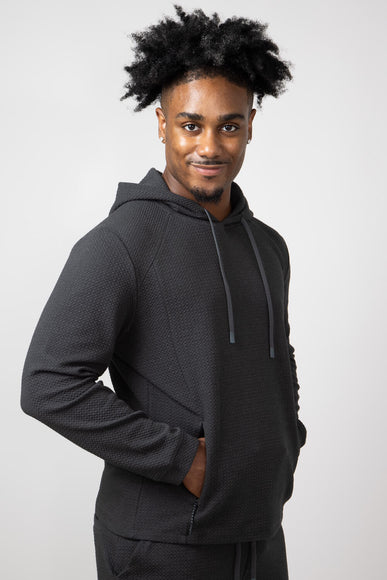 1897 Active Diamond Weave Hoodie for Men in Charcoal