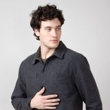 1897 Original Solid Wool Shirt Jacket for Men in Dark Grey