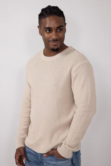 1897 Original Diagonal Crewneck Knit Sweater for Men in Peyote Beige