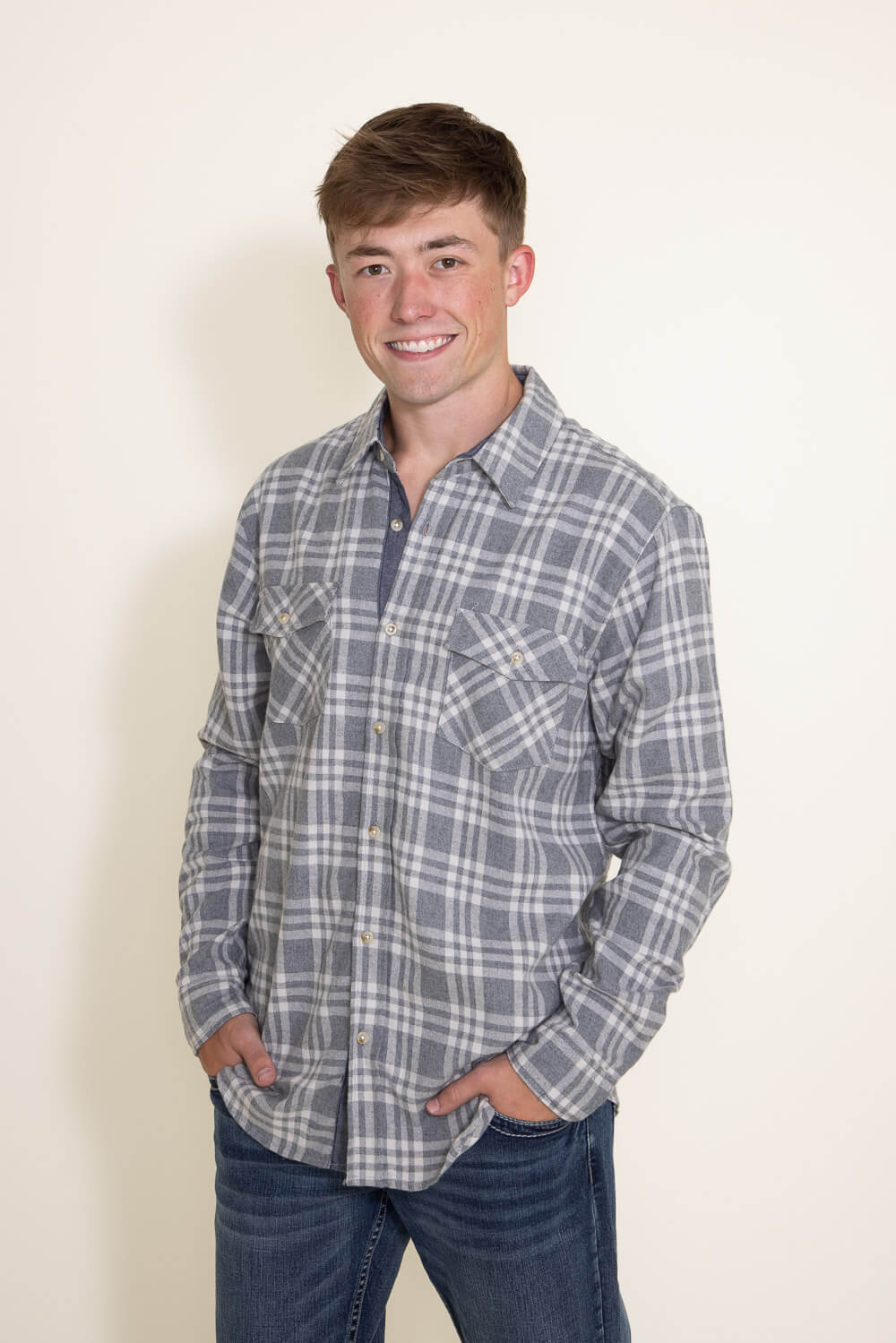 gray flannel shirt