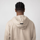 Originals Satin Graphic Fleece Hoodie for Men in Pumice