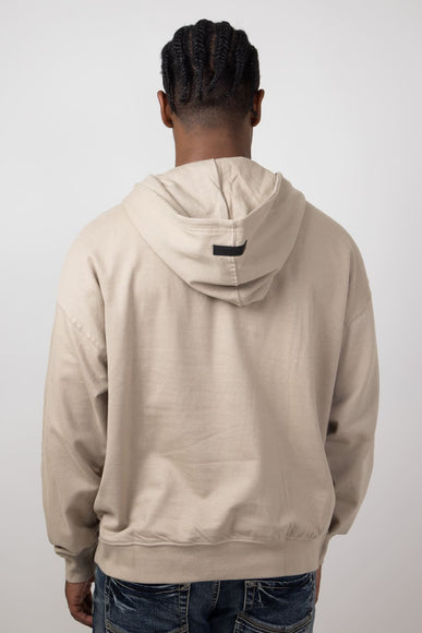 Originals Satin Graphic Fleece Hoodie for Men in Pumice