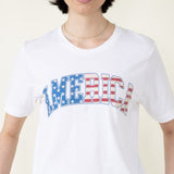 America Graphic T-Shirt for Women in White