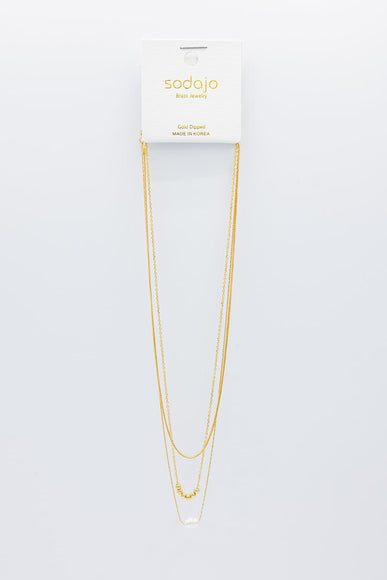 Triple Chain Necklaces in Gold