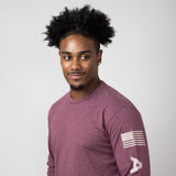 Ariat Elevated V2 Long Sleeve T-Shirt for Men in Burgundy Heather