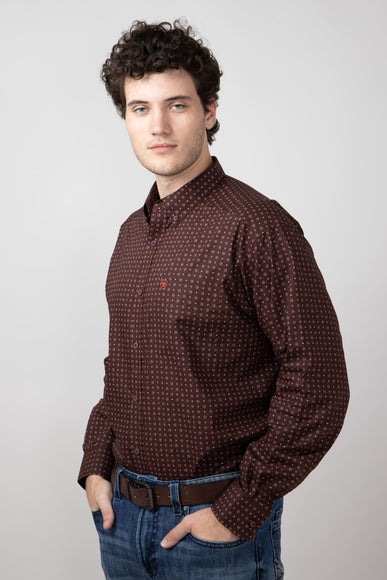 Ariat Seabrook Long Sleeve Shirt for Men in Brown