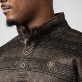 Ariat Wesley Sweater for Men in Brown Serape