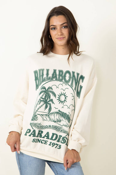 Billabong Ride In Sweatshirt for Women in White Cap