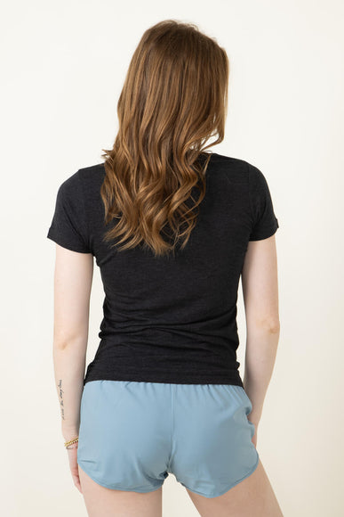 Basic Crewneck T-Shirt for Women in Black Heather