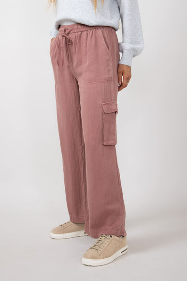 Cargo Drawstring Pants for Women in Marsala