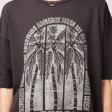  Billabong We Are Dreaming Oversized Graphic T-Shirt for Women in Off Black 