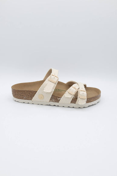 Birkenstock Franca Vegan Canvas Sandals for Women in Eggshell 