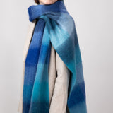 Blanket Scarf for Women in Blue