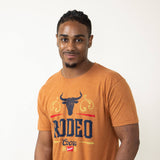 Brew City Coors Banquet Bull Rodeo T-Shirt for Men in Orange