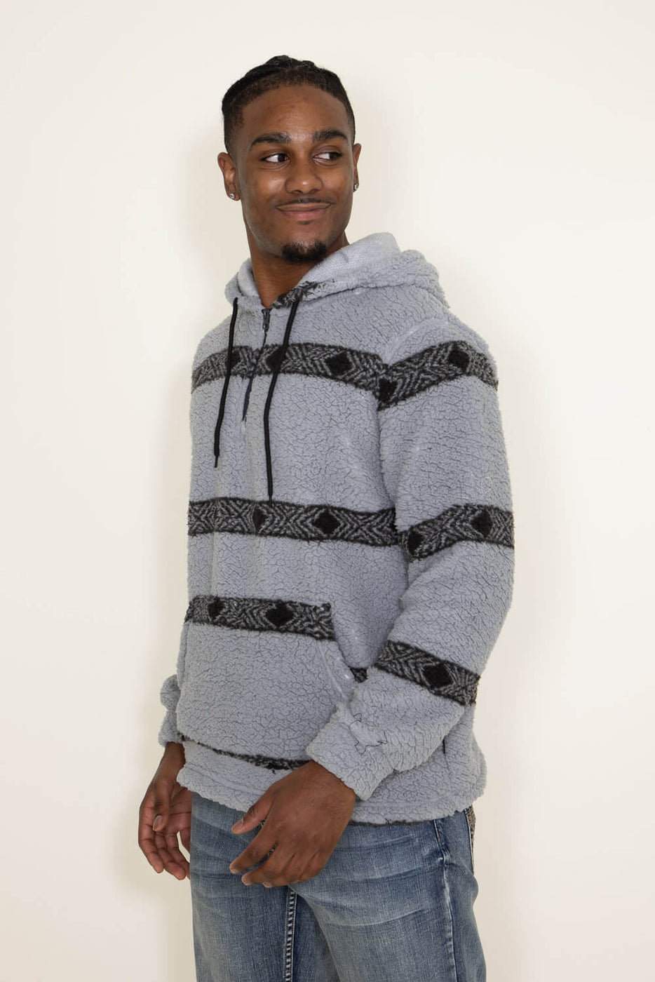 Brooklyn cloth sherpa half zip mens hoodie new arrivals