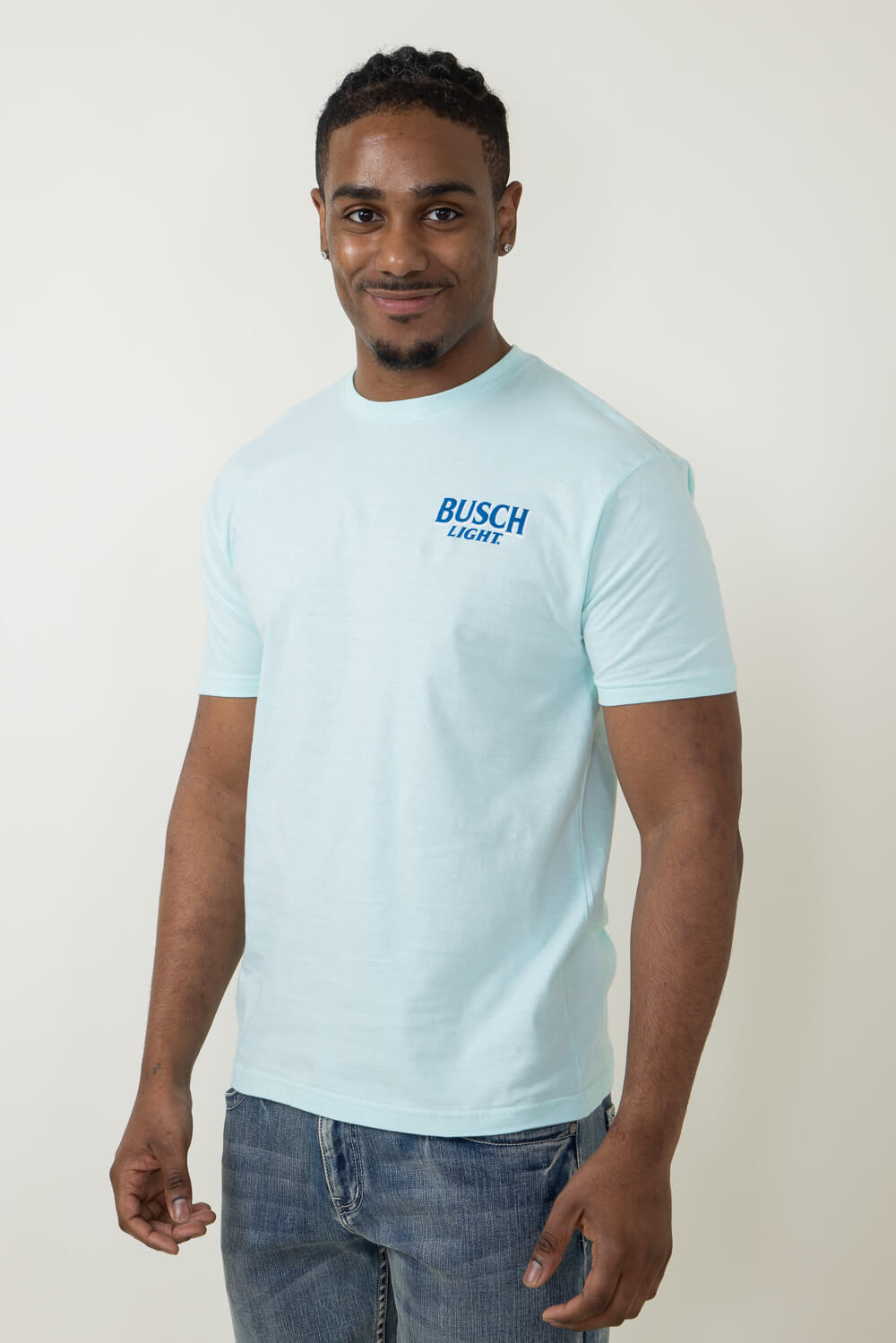 Brew City Busch Light Ice Fishing T-Shirt - Blue Small, Men's