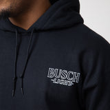 Busch Light Neon Logo Hoodie for Men in Black