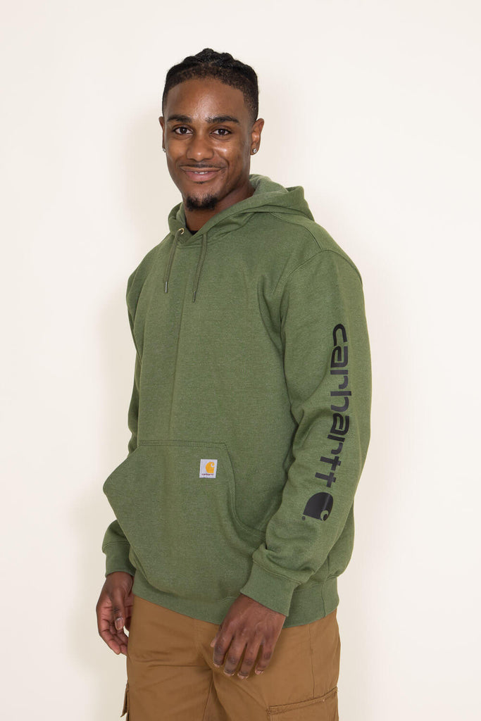 Lime green carhartt store sweatshirt